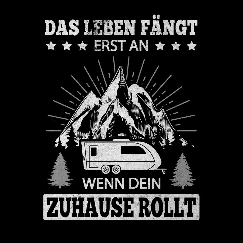 Zuhause Rollt Wohnwagen Camper Dauercamper Reise