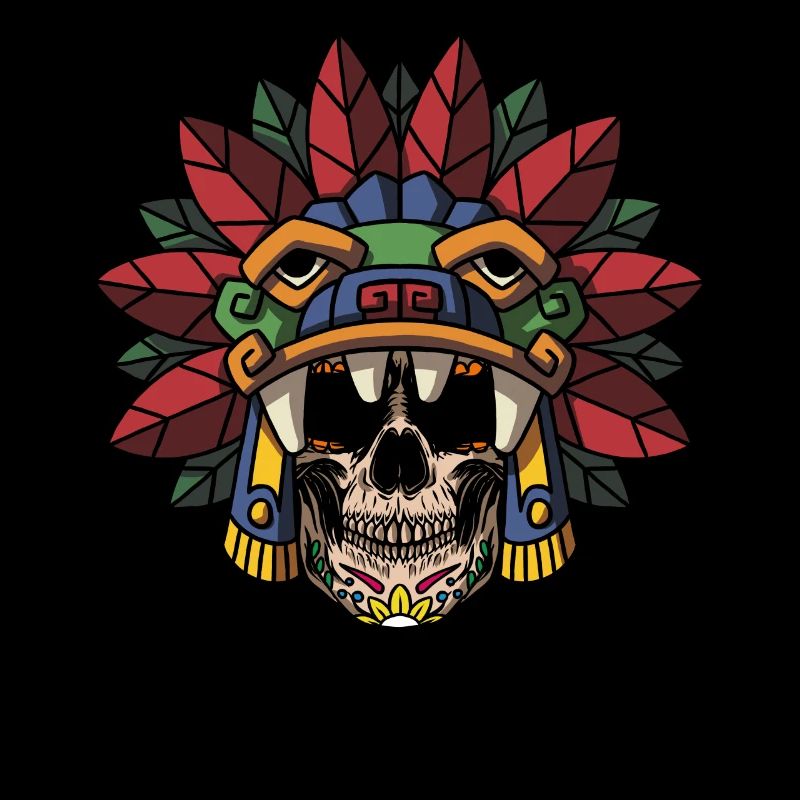 Quetzalcoatl Aztec Gothic Skull Goth Maya Inca G