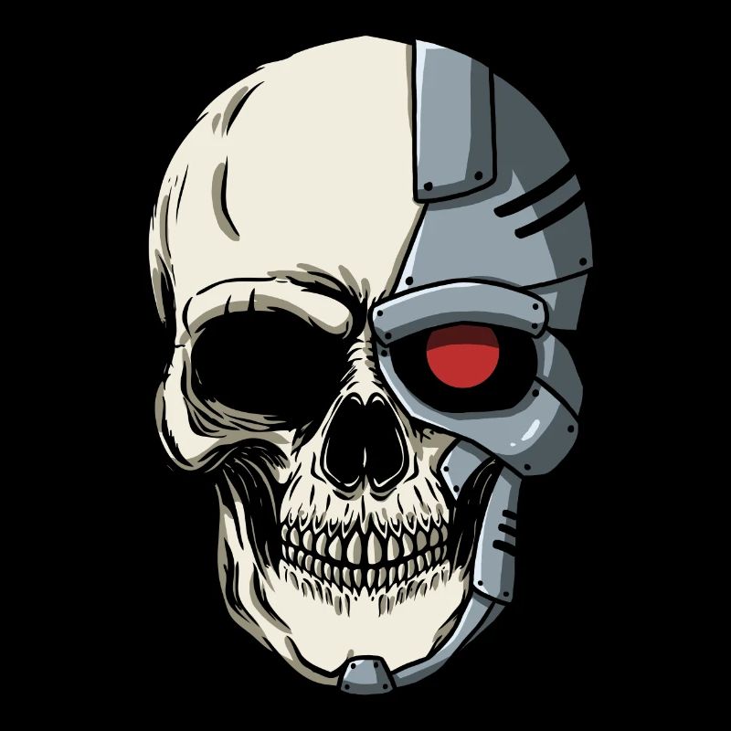 Cyborg Schädel Cyber Punk Cyber-Ästhetik Geschenk