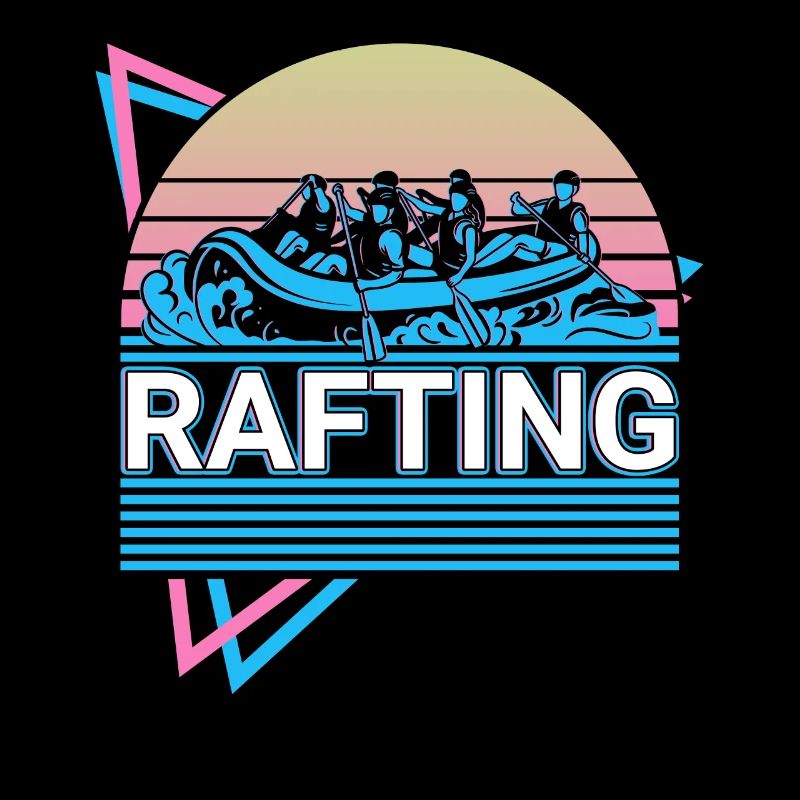 Rafting Wildwasser-Rafting Retro-Geschenk