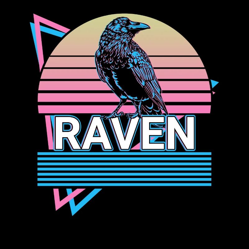Raven Crow Retro Geschenk
