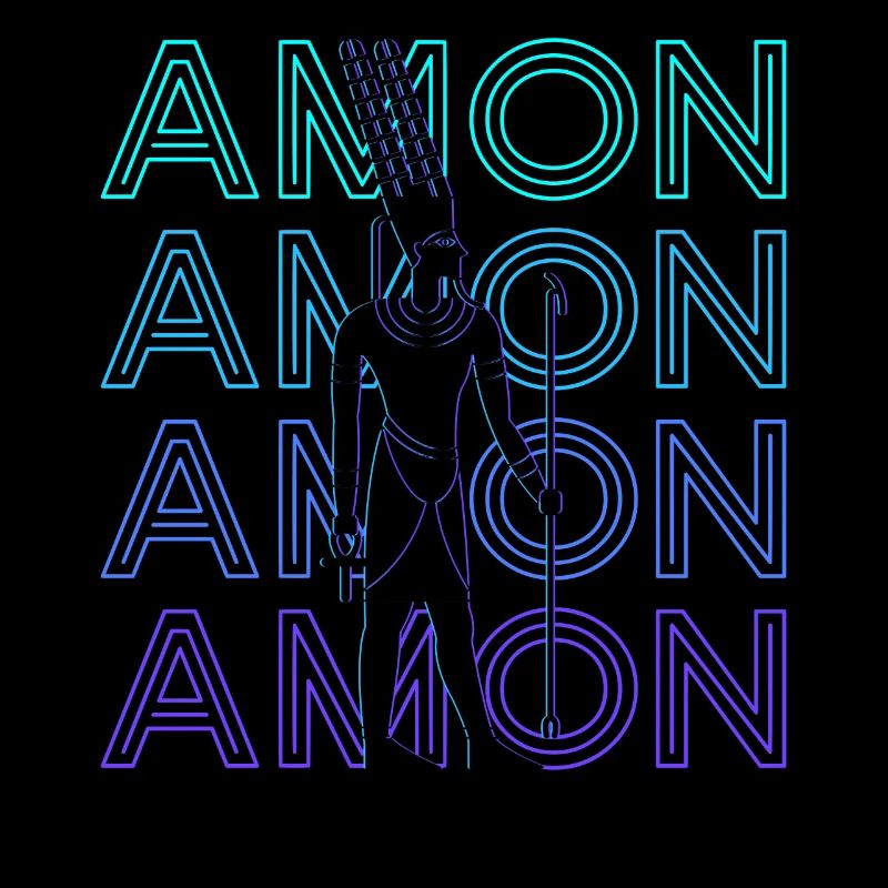 Amon Dieu Égyptien Egypte Ancienne Rétro Cadeau