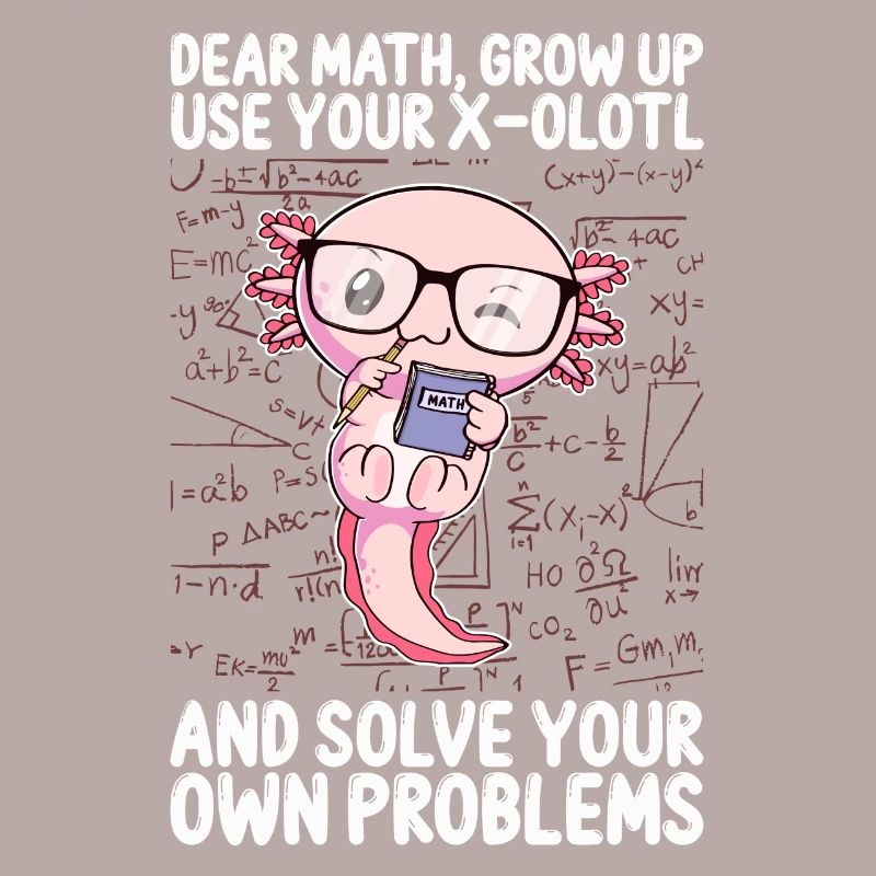 Funny Math Kawaii Axolotl Gift
