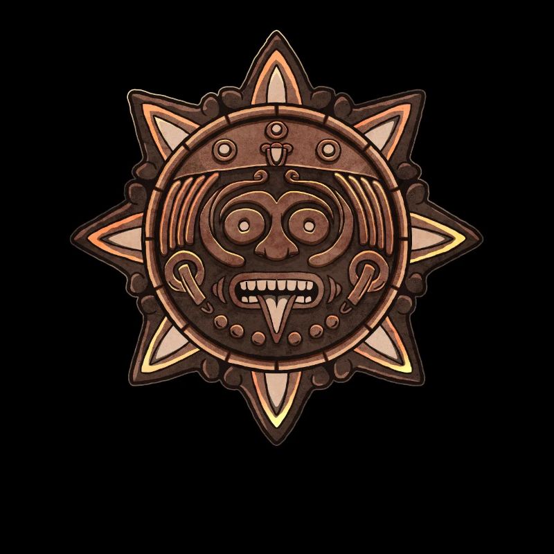 Pierre de soleil aztèque Symbole du soleil aztèque M