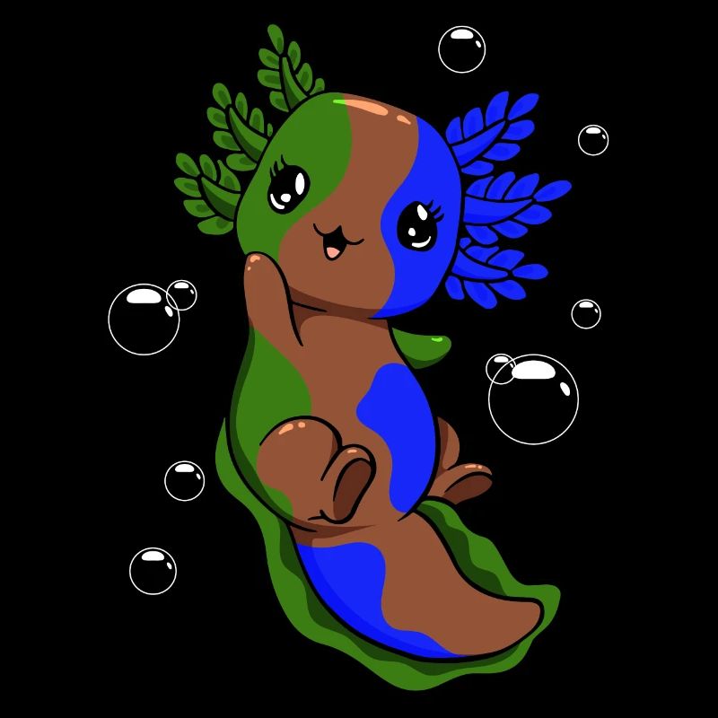 Drapeau sapiosexuel Axolotl Pile Kawaii