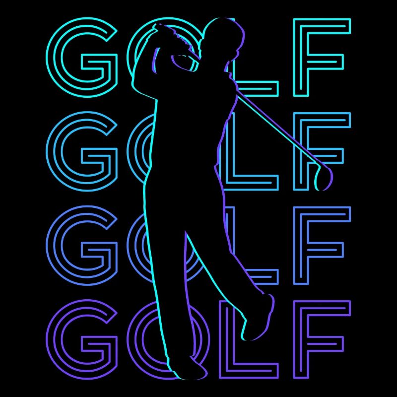 Golfspieler Golfer Golfspielen Retro