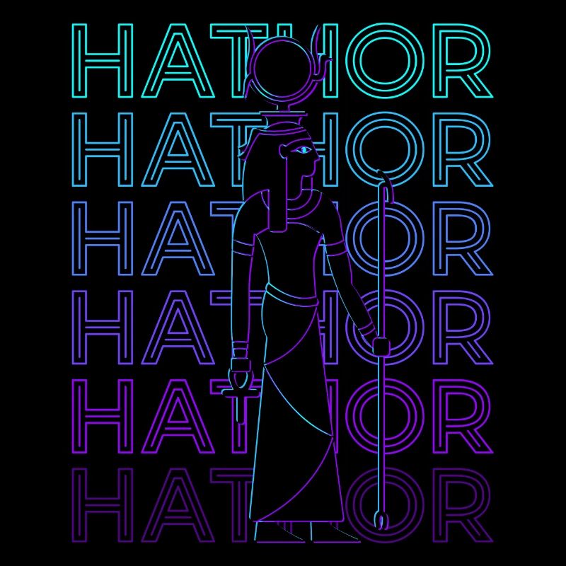 Hathor Déesse égyptienne Egypte ancienne Rétro