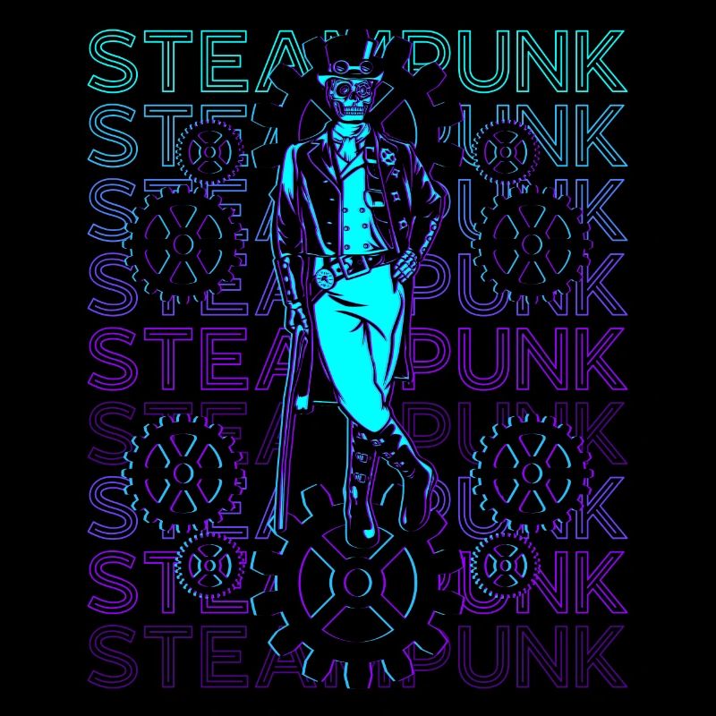 Steampunk Skull Rétro