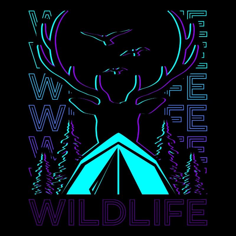 Wildlife Camping Motorhome Retro