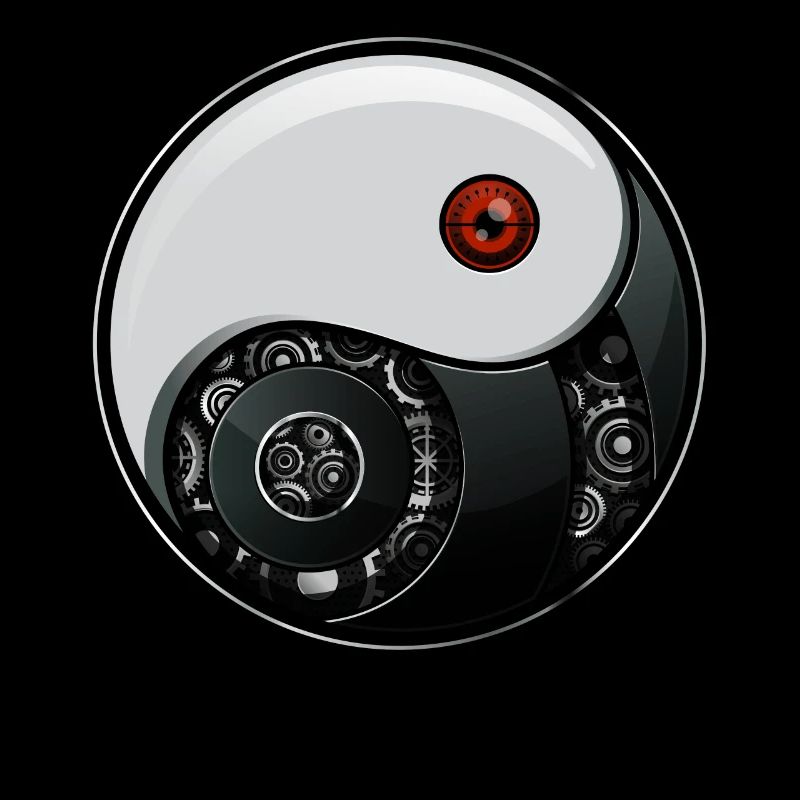 Cyborg Ying Yang Yin Yang Cyber-Ästhetik
