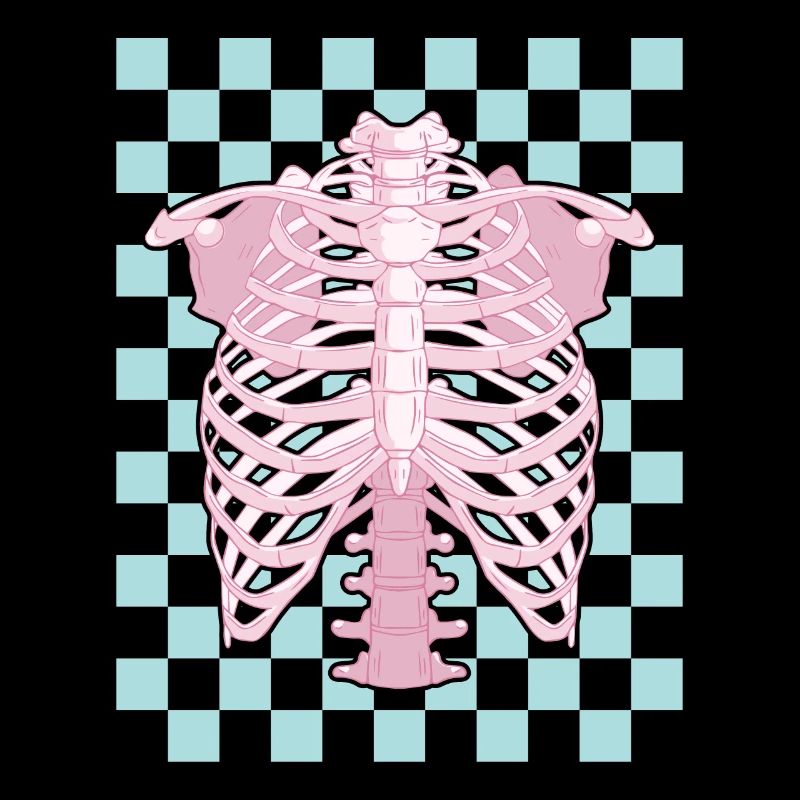 Squelette de cage thoracique esthétique pastel danois