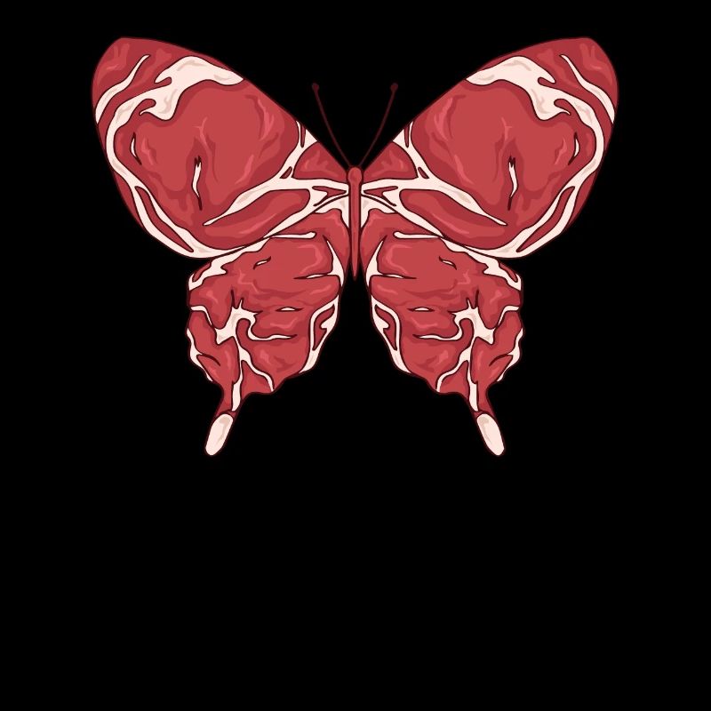 Meatcore Aesthetics Weirdcore Butterfly