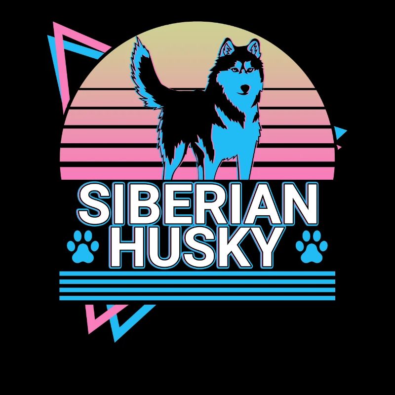 Siberian Husky Retro