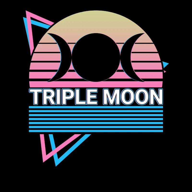 Triple Lune Triple Déesse Symbole Paganisme