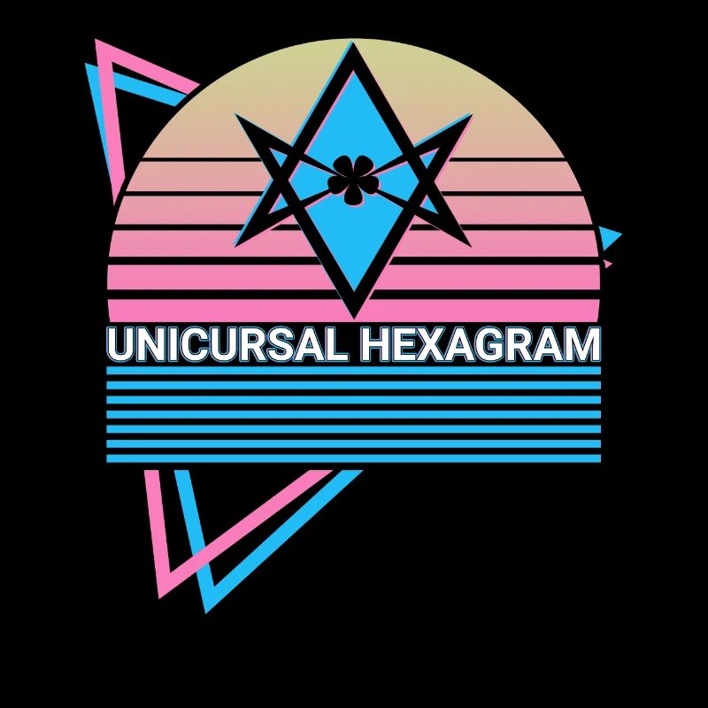 Hexagramme unicursal Étoile à six branches Thelema Sy