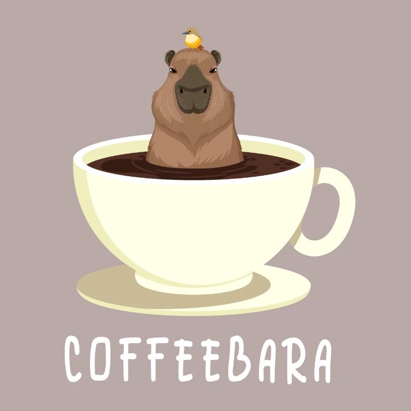 Drôle de café Capybara Café Jeu de mots Coffeeba
