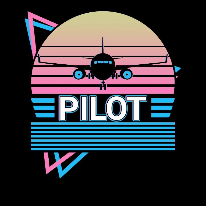 Pilot Airplane Aviator Aviation Retro