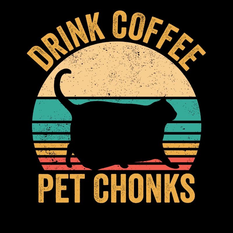 Chonk Meme Katze trinken Kaffee Haustier Chonks