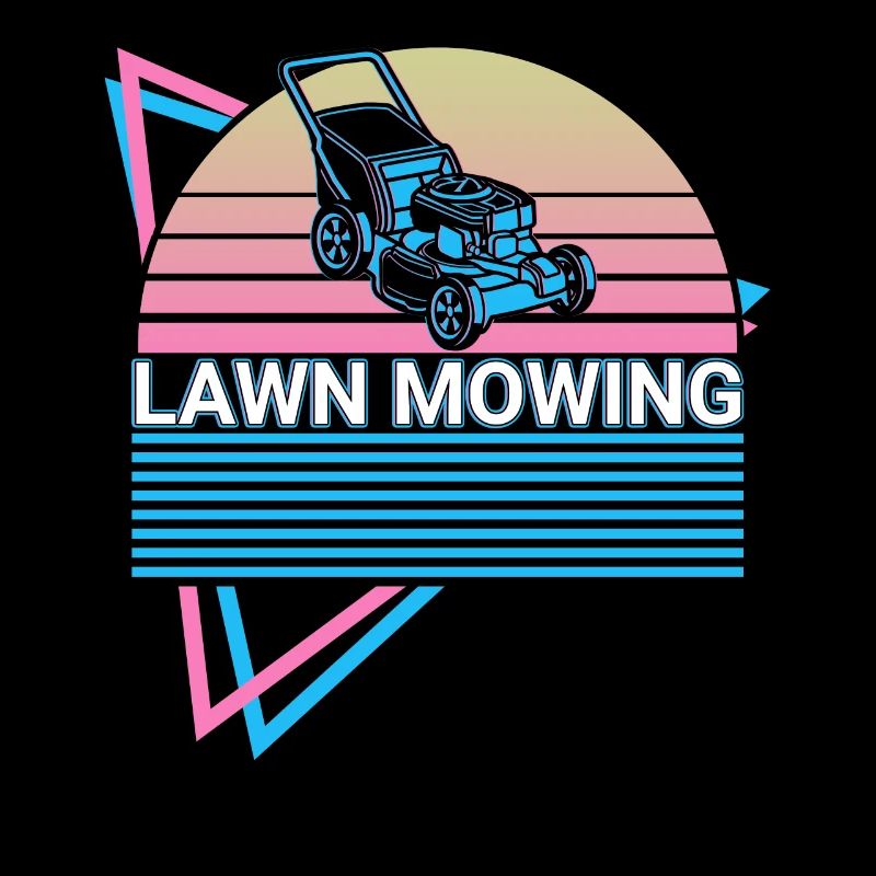 Lawn mowing retro