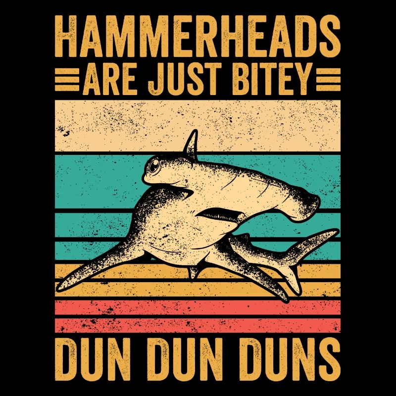 Drôles de requins-marteaux sont juste vifs Dun Dun Dun Dun