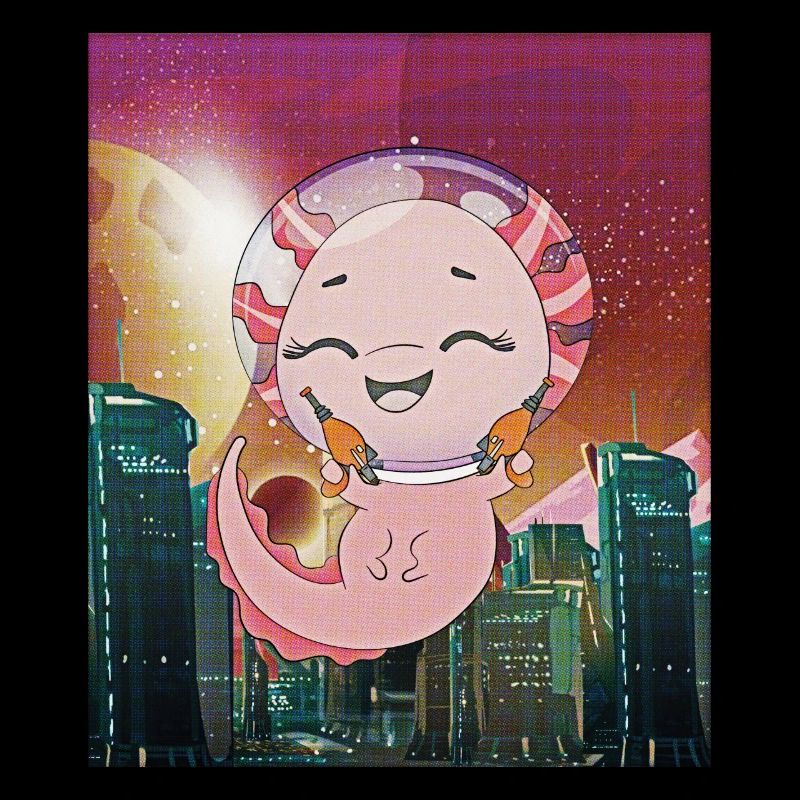 Atom Punk Aesthetic Vaporwave Futuristic Axol