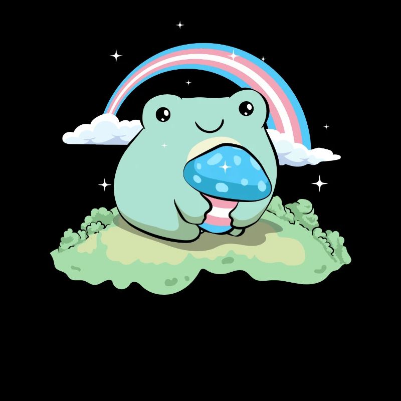 Fierté transgenre Drapeau trans Mignon Grenouille P