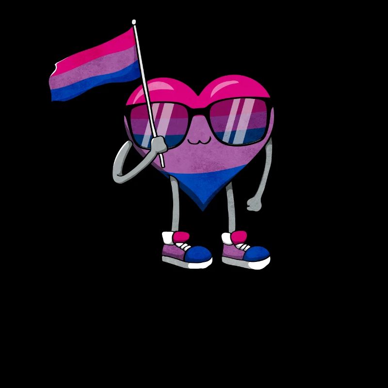Bi Pride Bisexual Flag Cœur Subtil LGBTQ