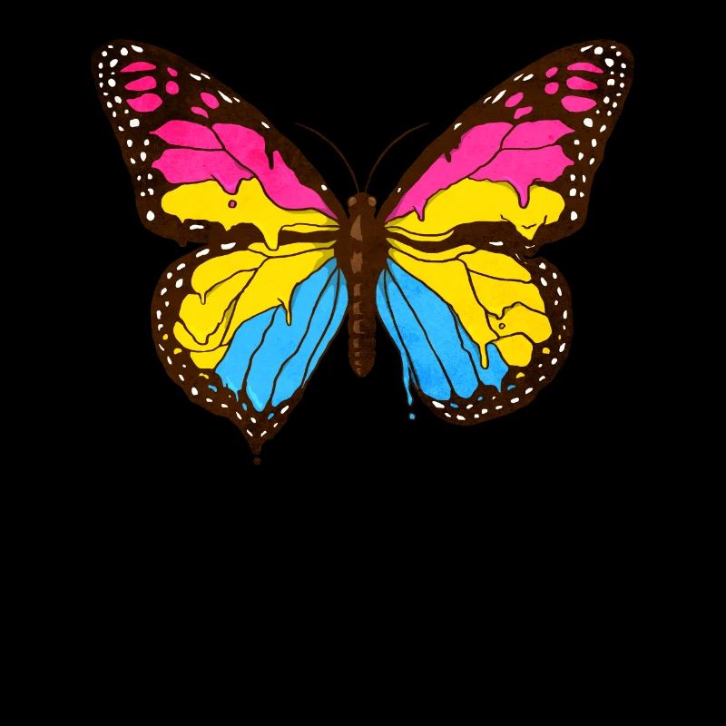 Pansexual Pride Pan Flag Butterfly Subtle