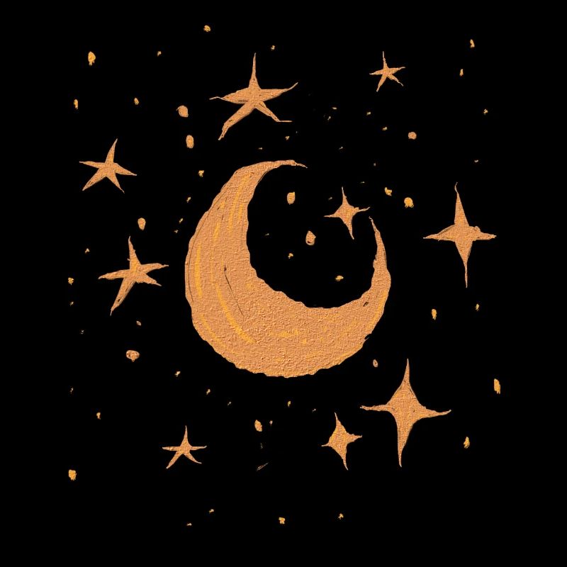 Celestial Witchy Vintage Halbmond Sterne