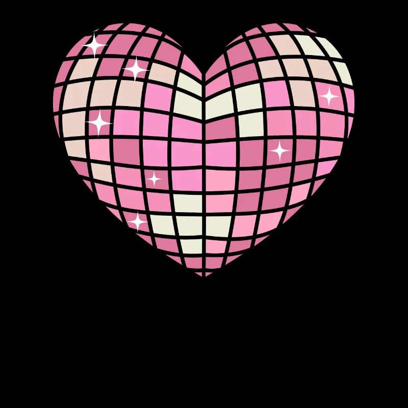 Esthétique pastel danoise Heart Disco Ball