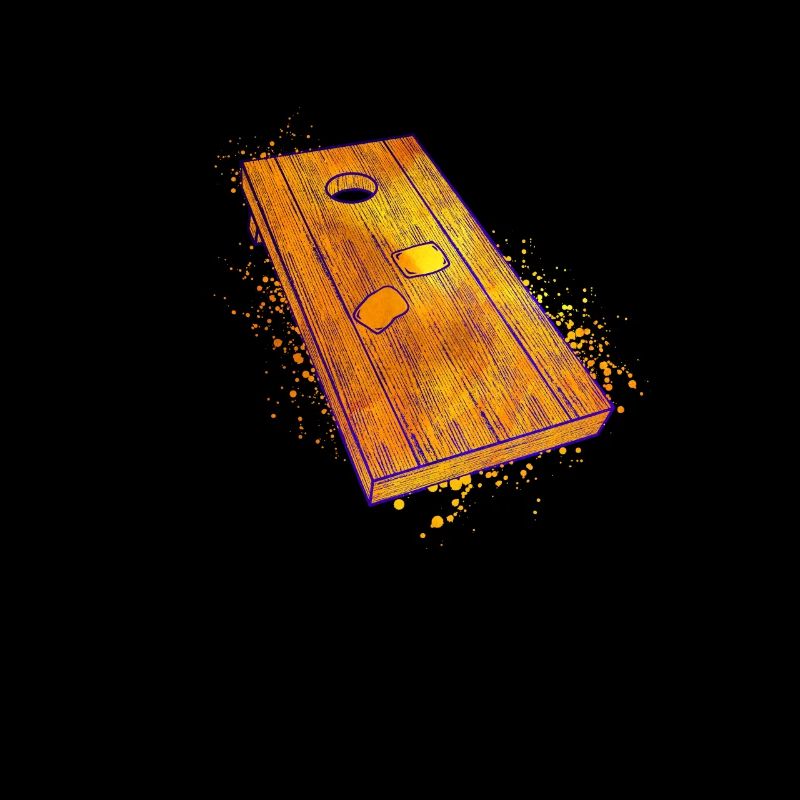 Colorful cornhole board