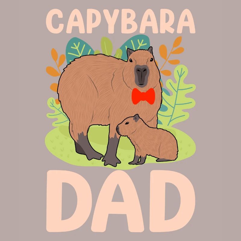 Lustiges Capybara Papa Papa