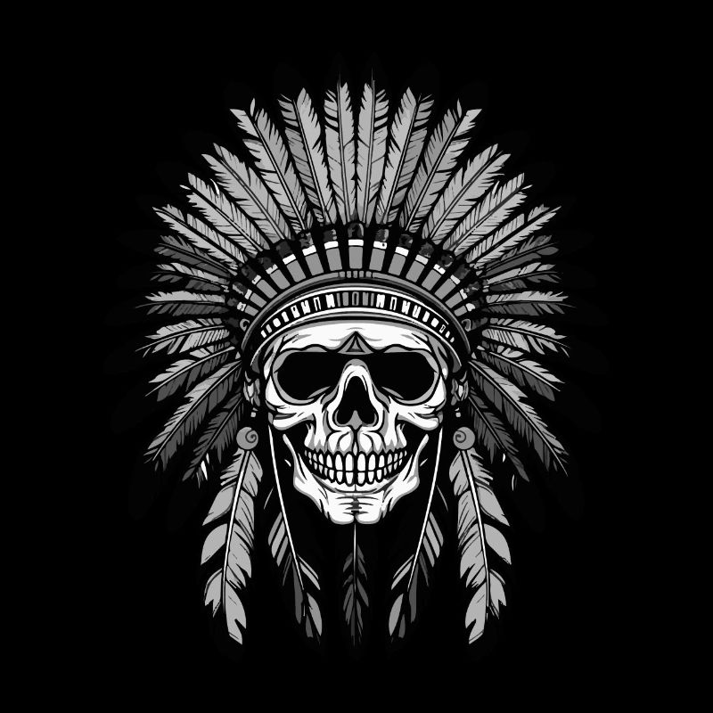 Apache Totenkopf Indianer Häuptling