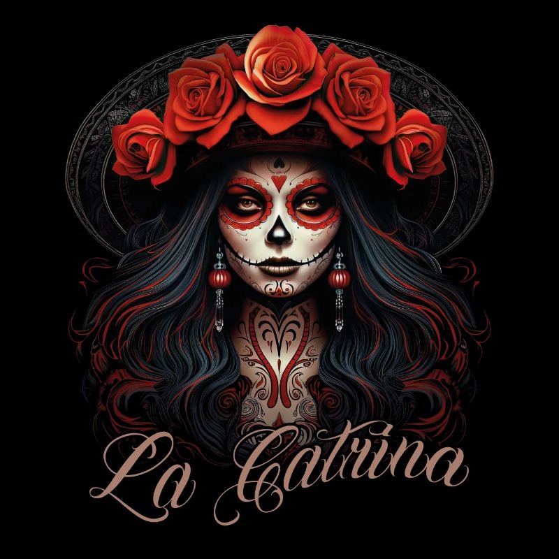 La Catrina Cooles Dia De Los Muertos Design