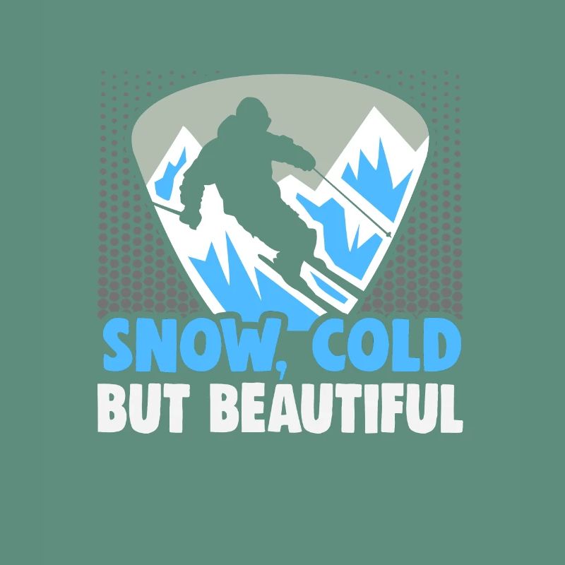 Skieurs Neige, froid mais beau Ski