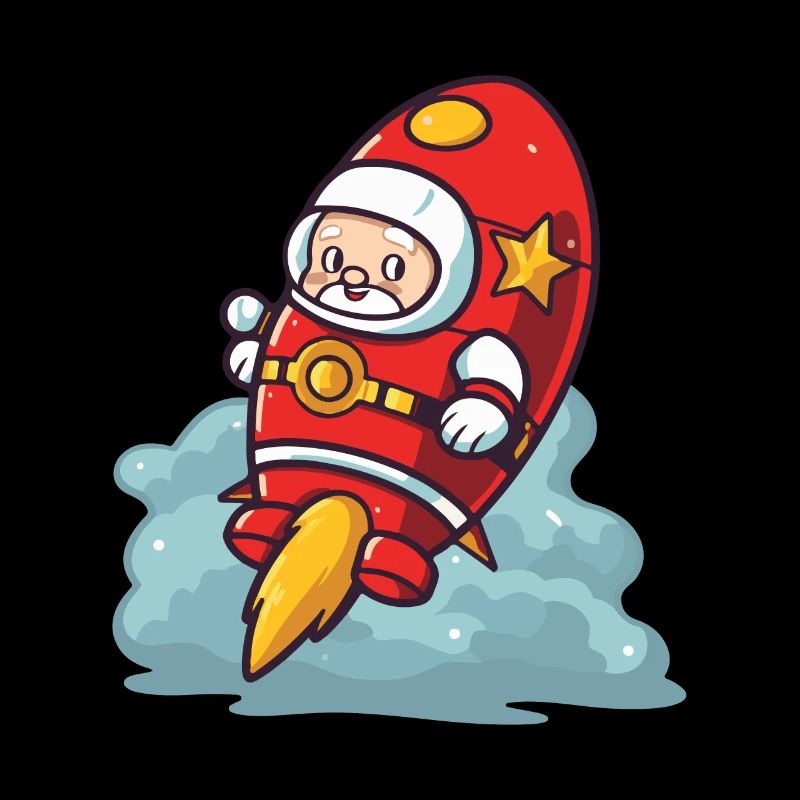 Santa Claus Rocket Santa Christmas