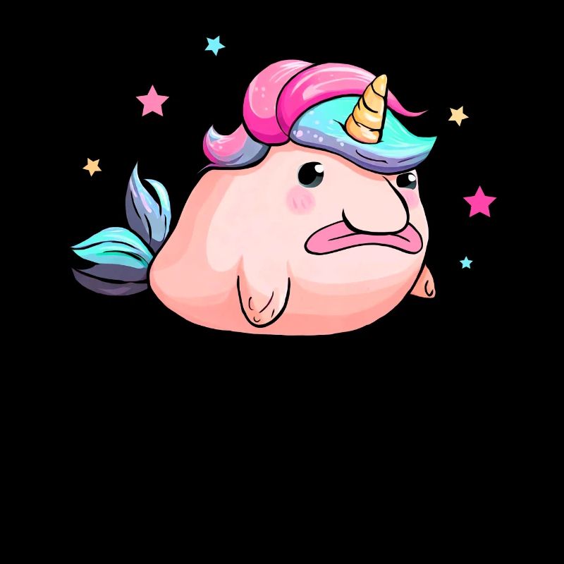 Lustiger Blobfisch Einhorn