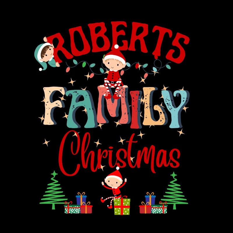 Conception de célébration de Noël de la famille Roberts