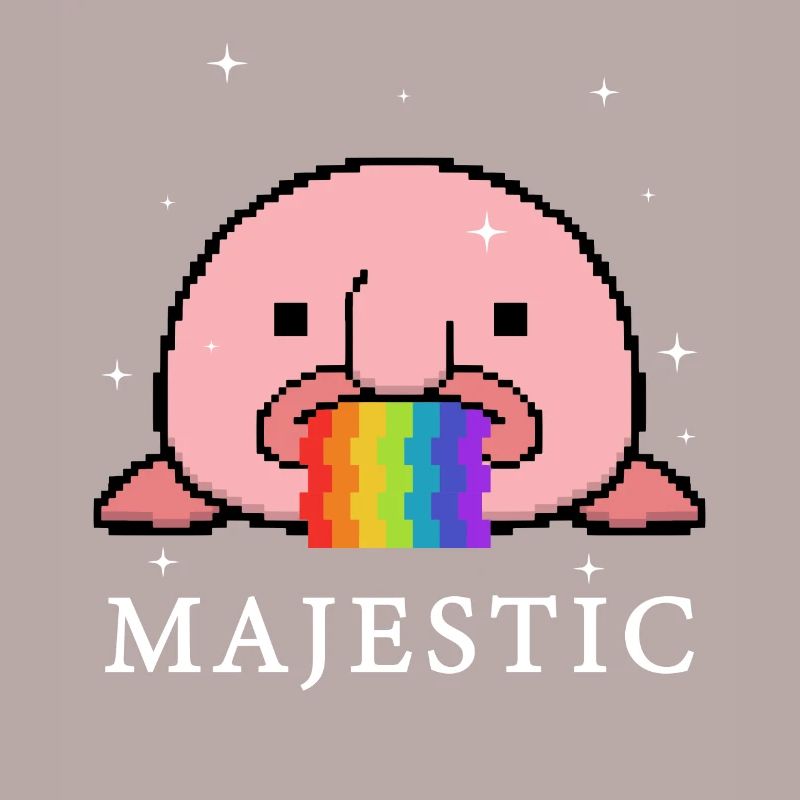 Blobfisch Regenbogen Pixel