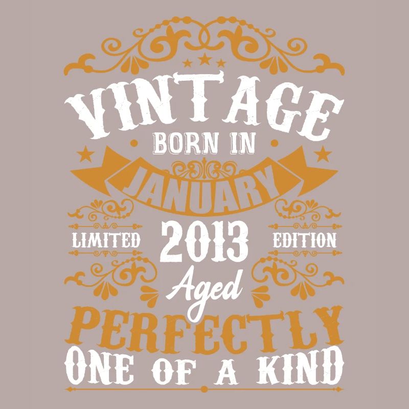 Januar 2013 Vintage Retro Geburtstagsgeschenk