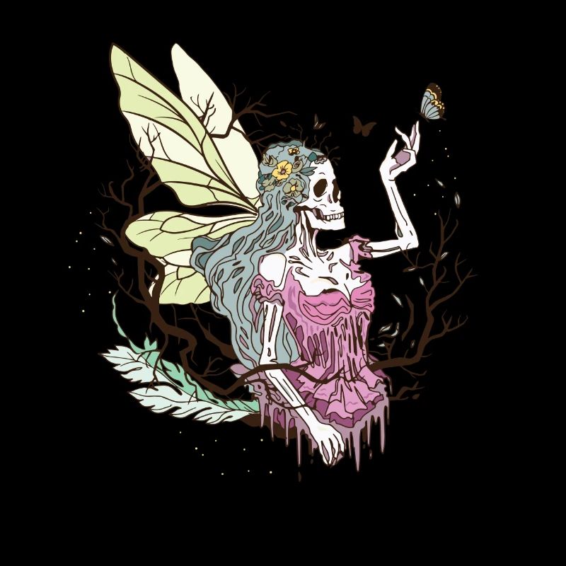 Skeleton Fairycore Butterfly Fantasy