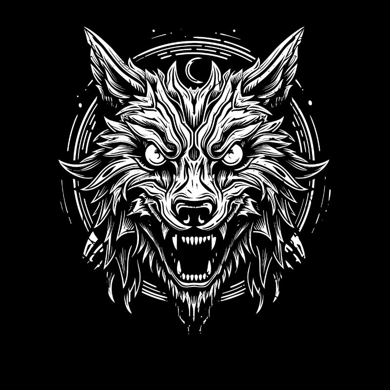 Wolf Moon Phase Lunar Wolf