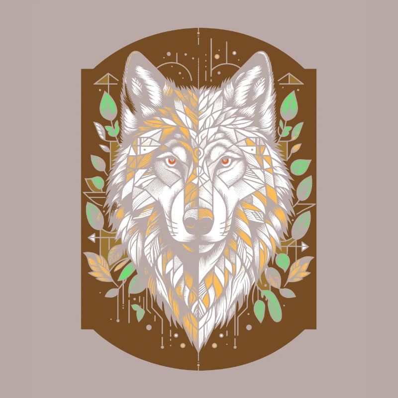 Wolf Geometric Polygon Wolf