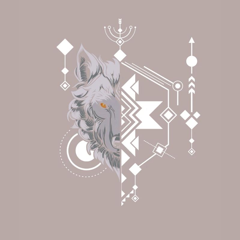 Wolf Abstract Polygon Geometrical Wolf