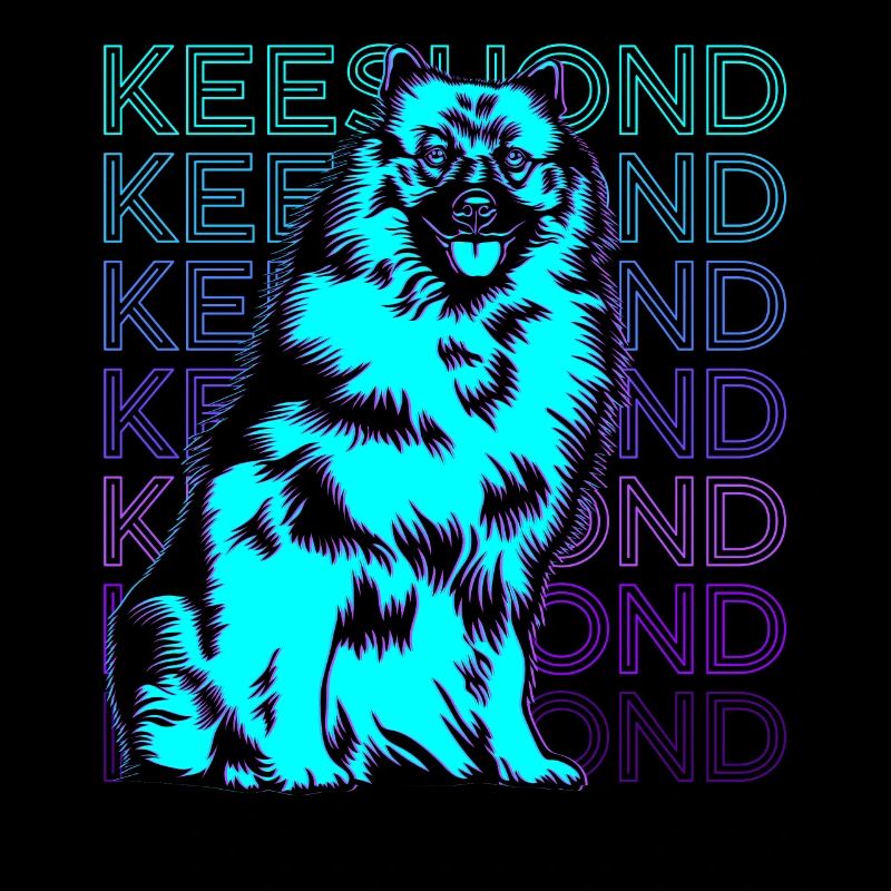 Keeshond Hund Retro