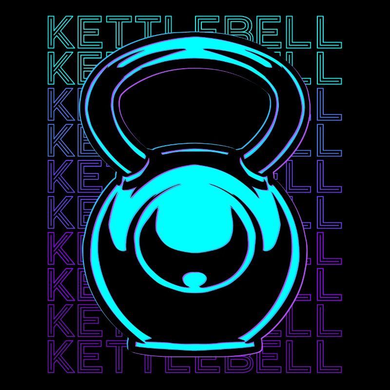 Kettlebell Heben Workout Fitnessstudio Retro