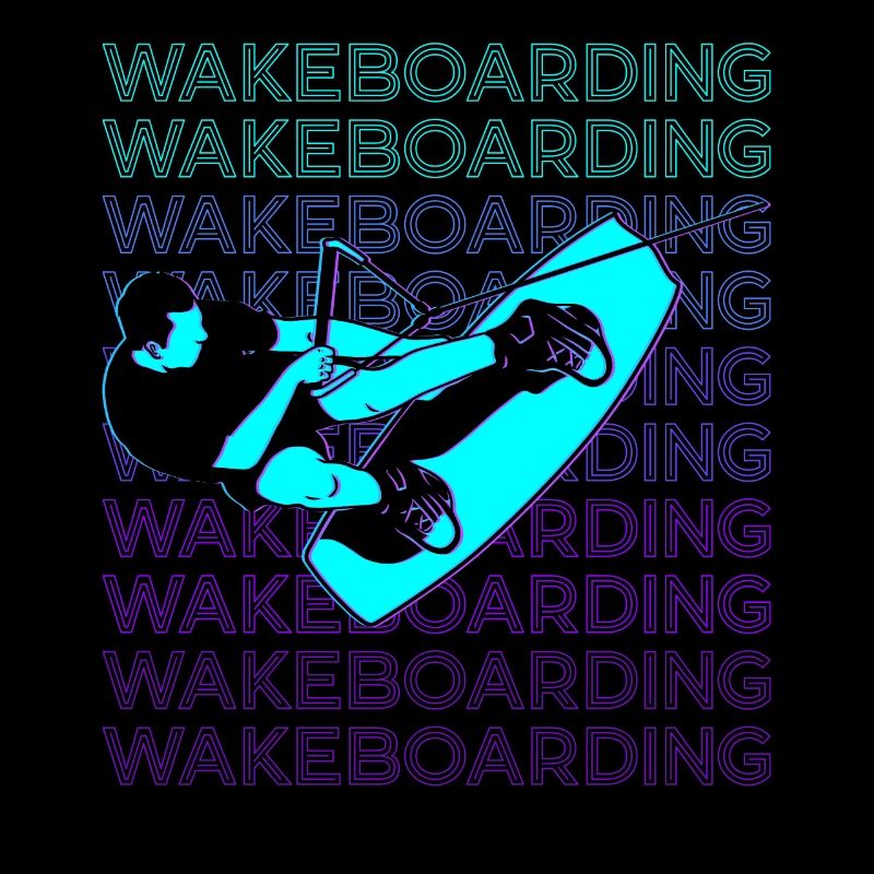 Wakeboarding Wakeboard Wakeboarder Retro