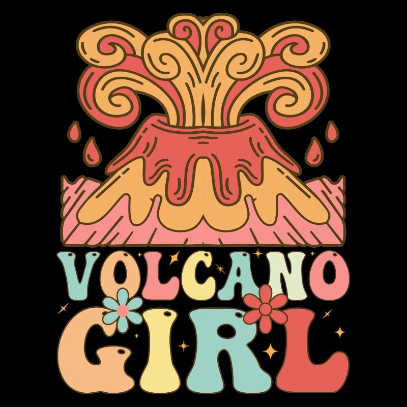 Vulkan-Mädchen Lava Geologin