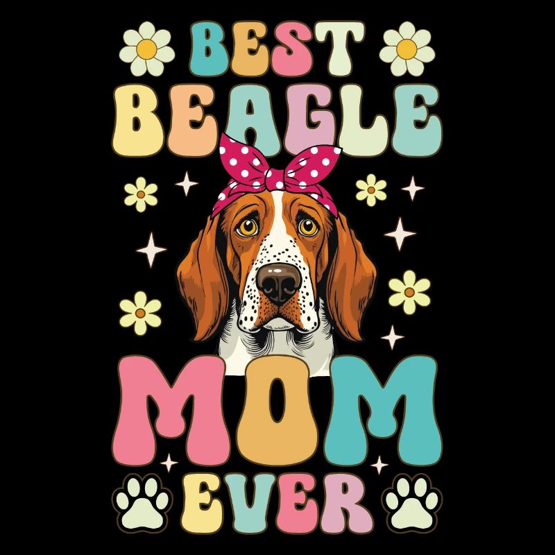 Beste Beagle-Mutter aller Zeiten Groovy Dog Mom