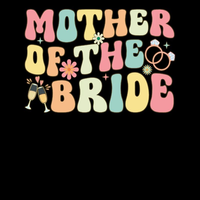 Mère de la mariée Groovy Bridal Party Maman